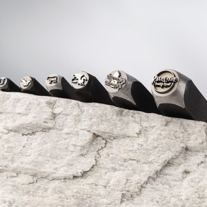 Tampon de logo personnalisé pour bijoux Tampon en métal personnalisé outil d'estampage de bijoux Tampons de poinçonnage matrices de poinçonnage estampe de fer gaufrage en métal image 6
