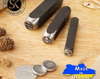 Individuelles Logo Stempel für die Schmiedekunst Benutzerdefinierte Metallstempel Schmiedeeisen Stanzwerkzeug Stanzstempel Gestanzte Matrizen Eisen Stempel Metallprägung