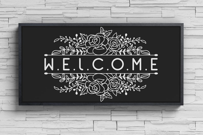 Download Floral Split Monogram Divider Frames SVG Split Monogram SVG | Etsy