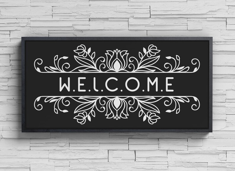 Download Floral Split Monogram Divider Frames SVG Split Monogram ...