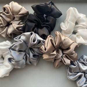 Silk Scrunchie, Smooth Hair Scrunchies | Silk Scrunchie | Silk Hair Women’s Hair Scrunchies, Skinny Scrunchies | Stocking filler