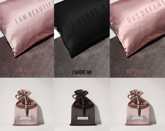 100% Silk Pillowcase | 51 x 76cm Size | 6a Highest quality, Anti wrinkle | Gift for her | Christmas Day Gift