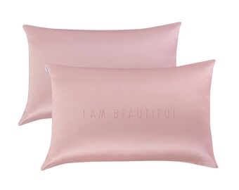 Set of 2 100% Silk Pillowcase | 51 x 76cm Size | 6a Highest quality, Anti wrinkle | Gift for her | Mothers Day Gift