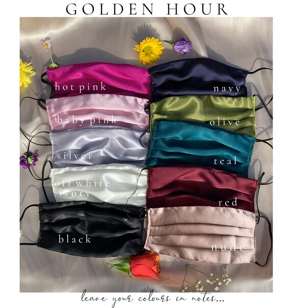 GOLDEN X HOUR | Satin Pleat Face Masks