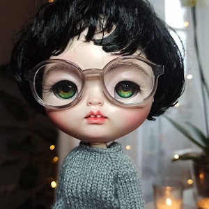Blythe doll. Blythe custom doll. Blythe doll sculpted face.