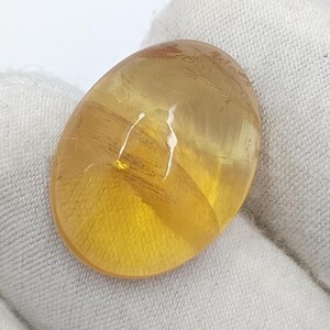 Citrine Cabochon: 21x16mm Oval Gemstone, Natural Healing Crystal