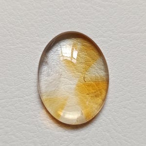 Citrine Crystal Cabochon: 22.35 Carat Oval Gemstone, Jewelry Making