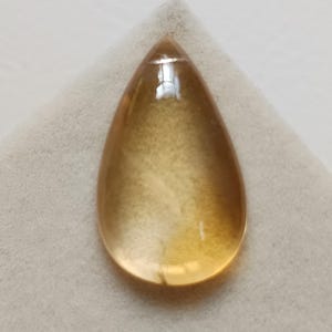 Pear Citrine Cabochon: Natural Quartz Gemstone, 22mm
