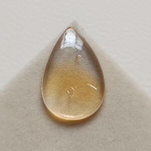 Pear Citrine Cabochon: Natural Quartz Gemstone, Handmade Jewelry Making