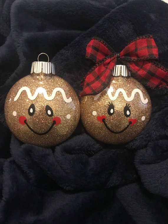 Gingerbread boy/girl Christmas tree ornaments or bag tags Etsy