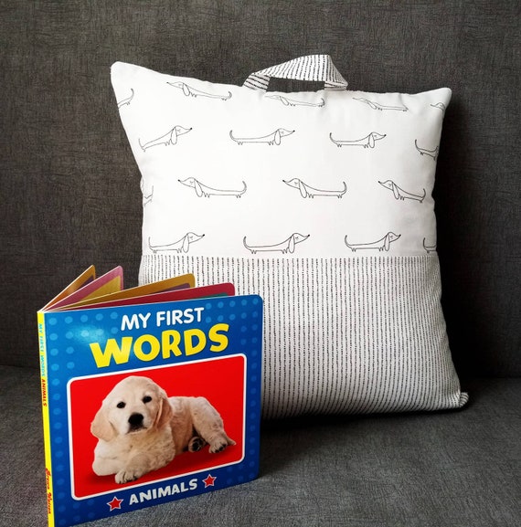 Book Pillow Cover Reading Cushion Personalised Large Etsy