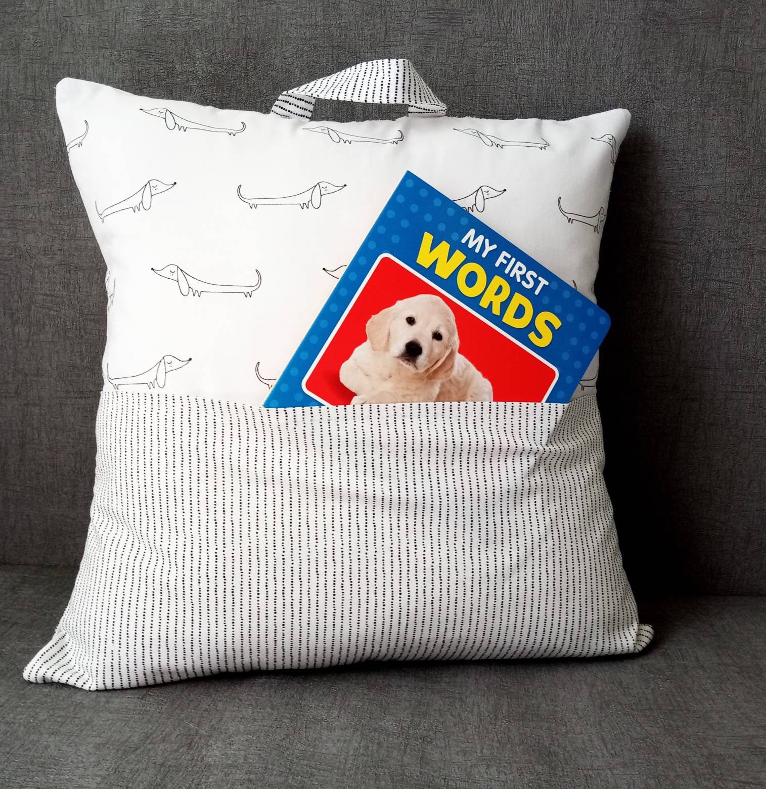 Book Pillow Cover Reading Cushion Personalised Large Etsy