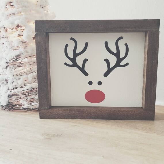 Rudolph Zeichen Rote Nase Rededeer Zeichen Weihnachten Etsy