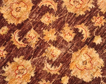 Brown & Beige Oushak Rug