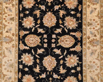 Vintage Oushak Rug: Wool Cotton Medallion Rug (1990s)