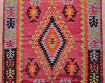 ヴィンテージ トルコ ウシャク ラグ 187 x 91 cm シャビーカーペット