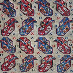 Persian Boteh Embroidery Soumak Rug