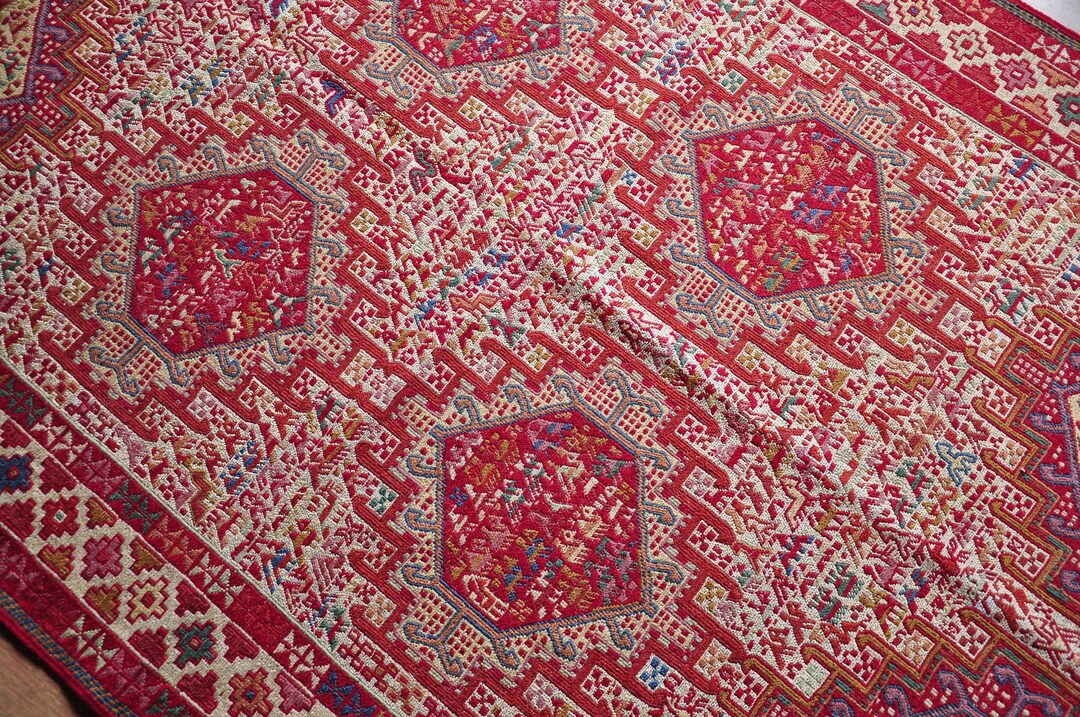 Silk Shahsevan Sumak Rug Vintage Shahsavan Soumak Rug: Tribe Silk Weave (6'9x4') - Etsy