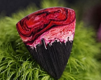 Personalisierter roter Harz-Gitarren-Plektrum, einzigartiges Geschenk für Gitarrist, Holz-Gitarren-Plektrum, kundenspezifischer Gitarren-Plektrum, graviertes Musik-Liebhabergeschenk