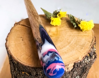 Wood Hair Fork, Universe Hair Pin, Hair Stick for Long Hair, Wooden Hair Barrette, Cosmos Chopstick, Haarstab, Gift for Women