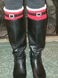 Santa boot cuffs. These fun boot toppers are stylish and warm. You'll get so many compliments.