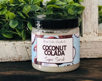 Coconut Colada Sugar Scrub - Body Scrub - Hand Scrub - Exfoliating Scrub