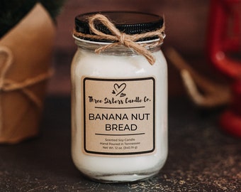 Banana Nut Bread Soy Candle - Candle Gift - Scented Candle - Farmhouse Decor