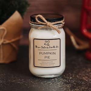 Pumpkin Pie Soy Candle - Candle Gift - Scented Candle - Farmhouse Decor
