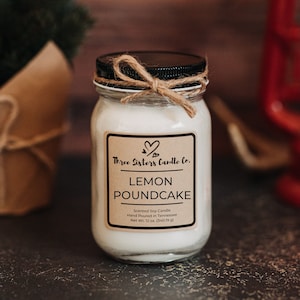 Lemon Poundcake Soy Candle - Candle Gift - Scented Candle - Farmhouse Decor