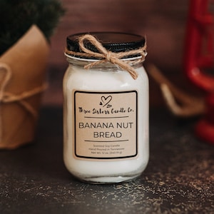 Banana Nut Bread Soy Candle - Candle Gift - Scented Candle - Farmhouse Decor