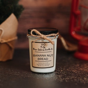 Banana Nut Bread Soy Candle - Candle Gift - Scented Candle - Farmhouse Decor