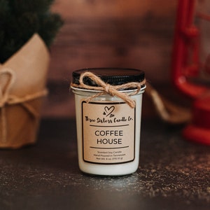 Coffee House Soy Candle - Candle Gift - Scented Candle - Farmhouse Decor