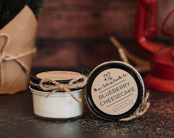 Blueberry Cheesecake Soy Candle - Candle Gift - Wedding Favors - Scented Candle