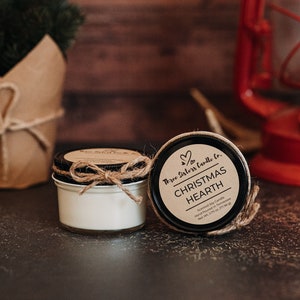 Christmas Hearth Soy Candle - Candle Gift - Wedding Favors - Scented Candle