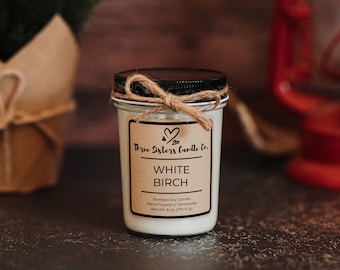 White Birch Soy Candle -   Candle Gift - Scented Candle - Farmhouse Decor