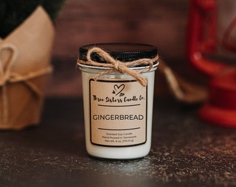 Gingerbread Soy Candle -   Candle Gift - Scented Candle - Farmhouse Decor