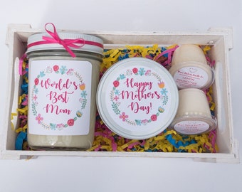 Mothers Day Candle Gift Crate - Candle Gift for Mom - Gift from Daughter - Mom Gift - Personalized Gift - Gift Idea for Mom