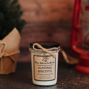 Almond Biscotti Soy Candle Candle Gift Scented Candle Farmhouse Decor image 2