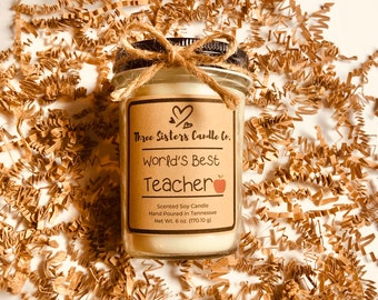 Teacher Candle Gift - Teacher Appreciation Gift - Candle Gift - Gift for Teacher - Gift from Student - Teacher Gift Idea - Gift for Her