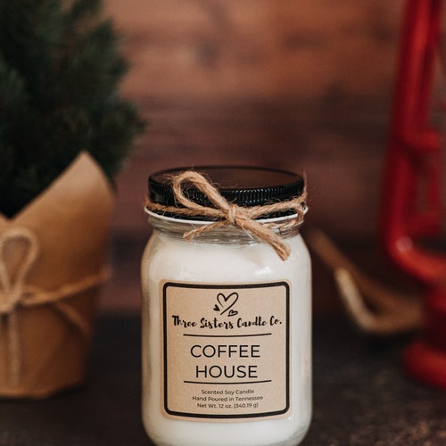 Coffee House Soy Candle - Candle Gift - Scented Candle - Farmhouse Decor