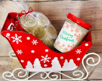 Candle Gift Set- Christmas Candle Gift - Farmhouse Decor - Soy Candle