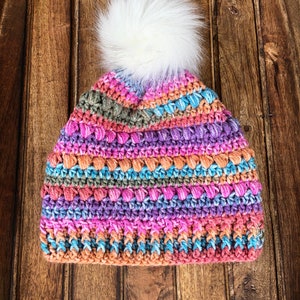 Crochet Beanie Hat Pattern, Crochet Hat, Crochet Messy Bun Beanie Pattern, Adult & Child size crochet beanie hat pattern, crochet toque
