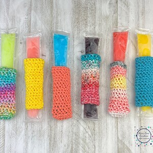 Crochet Popsicle Sleeve Cozy Crochet Pattern, Crochet Popsicle Cozy, Quick and Easy Crochet Pattern, Popsicle Koozie Crochet Pattern