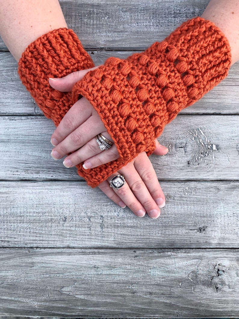 Crochet Fingerless Gloves Pattern, Fingerless Gloves Crochet Pattern, Fingerless Mitts Crochet Pattern, Crochet Wrist Warmers image 6