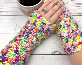 Crochet Fingerless Gloves Pattern: Sassy Mitts, Advanced Beginner (PDF Pattern)