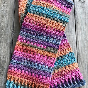 Crochet Scarf Pattern, Long Crochet Scarf Pattern, Crochet Pattern, Easy Crochet Scarf Pattern, Quick Crochet Scarf Pattern