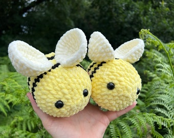 Super soft handmade crochet bumble bee soft toy plushie
