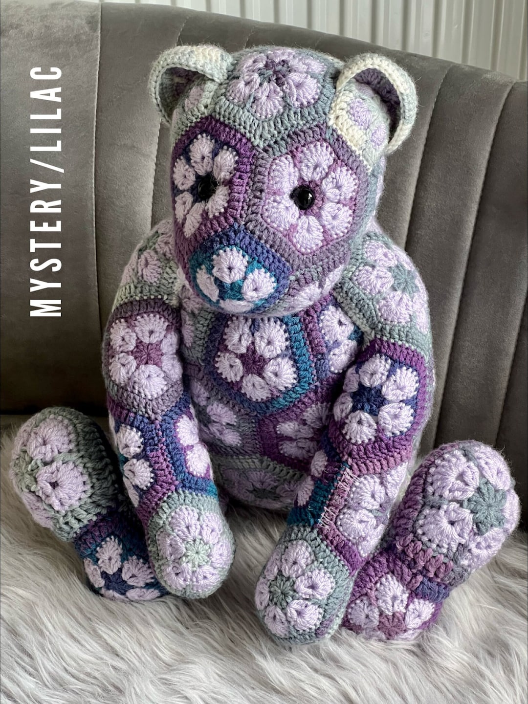 Handmade African Flower Crochet Teddy Bear Soft Toy - Etsy