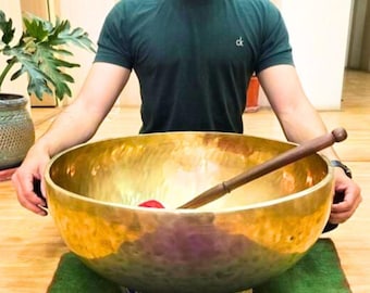 Cuenco tibetano martillado a mano, baño de sonido, meditación, yoga