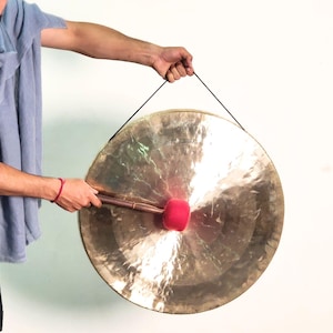 Gongo planetário nepalês feito à mão, instrumento de cura sonora